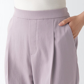 无印良品（MUJI）女式 聚酯纤维 锥形裤 裤子 长裤 休闲裤 BEH17C3A 浅紫色 M