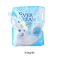 Ever Dream 蓝梦 钠基矿石猫砂 低尘活性炭去异味强吸水快速结团袋装4.5kg/袋 无味 袋装4.5kg 矿砂