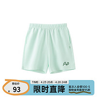 papapao爬爬夏季儿童套装男女宝宝网球半身裙POLO衫 绿色-短裤 120cm