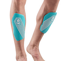 AQ 足球护腿板护胫具插板小腿护具 湖蓝色两只装无绑带 S60603L 码