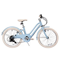 DECATHLON 迪卡侬 Elops500通勤自行车女款复古代步变速OVBK 奶油蓝 20寸6速