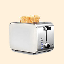 donlim 東菱 不銹鋼烤機身面包機 多士爐 烤面包機 寬槽吐司機 DL-8117 銀色