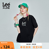 Lee 舒适男友版铝箔印花logo圆领多色女款短袖T恤潮流LWT0055154LE