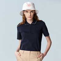 HAZZYS 哈吉斯 修身短袖T恤女士夏季Polo衫设计感小众品牌体恤