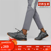PUMA 彪马 男女同款减震运动休闲鞋 STRIDE 389422 深灰色-黑色-04 42