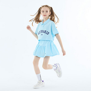 Kappa Kids卡帕童装女童夏季清凉儿童套装24年亲子大童洋气两件蓝色120