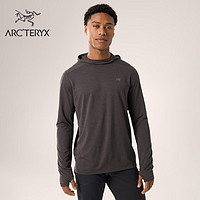 ARC'TERYX 始祖鸟 ARC’TERYX始祖鸟 CORMAC HOODY 透气 男子 速干长袖T恤 Black Heather/黑灰色 M