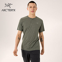 ARC'TERYX 始祖鸟 ARC’TERYX始祖鸟 KADEM HENLEY SS 透气 男子 速干短袖T恤 Forage Heather/幽雾绿 S