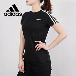 adidas 阿迪达斯 清凉女装夏季圆领舒适透气运动休闲短袖t恤DP2362