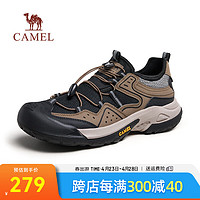 骆驼（CAMEL）2024夏季户外徒步鞋时尚拼接软弹透气舒适休闲鞋 G14M342685  棕黑色 44