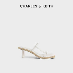CHARLES & KEITH CHARLES&KEITH新款CK1-60361408簡約細帶高跟外穿涼拖鞋女