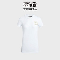 VERSACE 范思哲 Jeans Couture24春夏女士V-EMBLEM印花短袖T恤 白色 M M(170/92A)