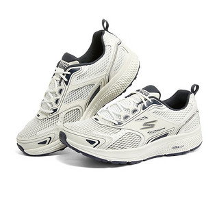 斯凯奇（Skechers）男士运动鞋低帮跑步休闲鞋耐磨透气时尚网面鞋220036 白色/海军蓝色 WNV 42 (265mm)