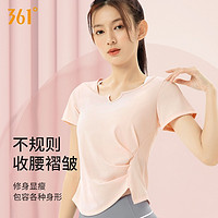 361° 361瑜伽服女2024新款夏季短袖女跑步上衣训练运动T恤宽松健身服女