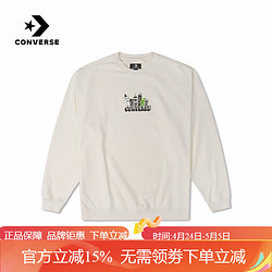 CONVERSE 匡威 男款衛衣2023年春季新款針織套頭衫10025464 白色|10025464-A01 M