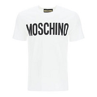 MOSCHINO 春夏圆领短袖T恤白色男女同款logo字母印花轻薄52
