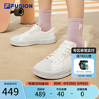 FILA 斐乐 FUSION斐乐潮牌女鞋POP III滑板生活鞋2024 雪白/南极灰-SA 36