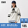 Semir 森马 卫衣女字母印花宽松连帽2024春季时尚个性101124116045