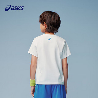 asics/亚瑟士童装2024年夏季男童短袖轻薄凉爽吸湿速干 10本白 110cm