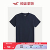 HOLLISTER 24春夏新款情侣美式修身圆领短袖T恤男女装348888-1 海军蓝色 XS (170/84A)