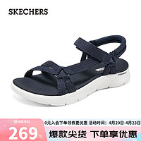 SKECHERS 斯凯奇 缓震沙滩鞋休闲鞋141451 海军蓝色/NVY 39