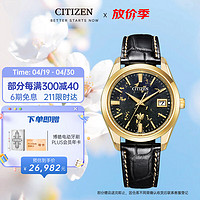 CITIZEN 西铁城 鹰爵系列光动能舒博钛皮带商务送礼物男友AQ4103-16E AQ4103-16E