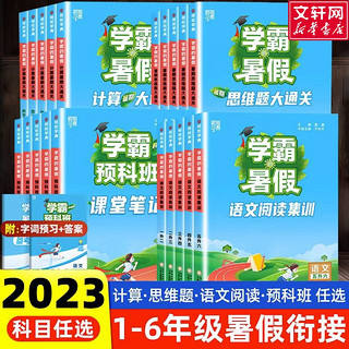 百亿补贴：2023学霸的暑假衔接作业小学一升二升三升四升五升六年级上册下册