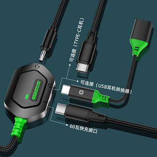 Piva 派威GS3转接器Type-C扩展坞USB-C拓展坞转换器耳机转接头适用于ipad平板手机 直头版-