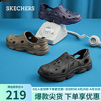 SKECHERS 斯凯奇 泡泡鞋一脚蹬洞洞鞋凉鞋外穿沙滩鞋243201海军蓝色/NVY 42