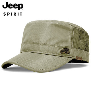 吉普（JEEP）帽子男士平顶帽休闲太阳帽户外遮阳帽街头旅游出行鸭舌帽A0186 黑色