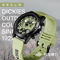 Dickies 帝客 手表男多功能三眼表盘户外潮流男表夜光石英表绿色CL-483P3-31SY