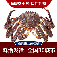 【活鲜】帝王蟹鲜活俄罗斯大螃蟹帝皇蟹活蟹阿拉斯加 3.2-3.5斤/一只 (鲜活)