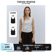 Teenie Weenie小熊2024年夏季正背两穿吊带背心内搭外穿T恤女 象牙白 165