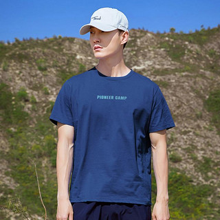 Pioneer Camp 拓路者 字母时尚印花夏季纯棉舒适短袖百搭男式体恤衫个性潮流T恤套头衫