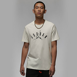 NIKE 耐克 Jordan 字母Logo圖案印花運動休閑圓領短袖T恤 男款 白色 FB7366-133