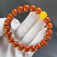 彩荷猴头正圆雕刻老型桶珠手捻核桃手串单圈文玩男女士佛珠手串链 【特级全品小凤仙】老型桶蜜蜡款