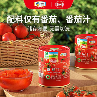 屯河 中粮屯河番茄丁300g罐礼盒装绿色食品家用西红柿罐头