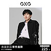 GXG 男装   黑色简约花卉撞色时尚长袖衬衫上衣男士 24年夏季新品