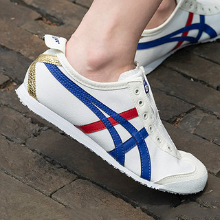 Onitsuka Tiger鬼冢虎男鞋女鞋 24夏季时尚板鞋一脚穿懒人鞋低帮潮流帆布休闲鞋 100/后跟金标/一脚穿/晒图退20 36码(225mm)