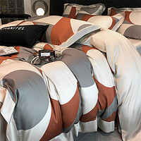 祺恩60S天丝四件套100%莱赛尔裸睡印花床单被套床上用品套件1.5/1.8m 俫卡 1.8米床四件套【床单款】