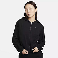 NIKE 耐克 女子针织夹克法式毛圈运动服连帽宽松跑步外套FN2420-010