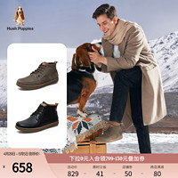暇步士 冬新款时尚英伦工装男休闲靴W1D46DD1