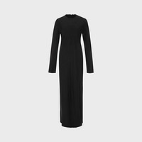 限尺码：Massimo Dutti 女士高贵优雅气质显瘦直筒开叉设计连衣长裙