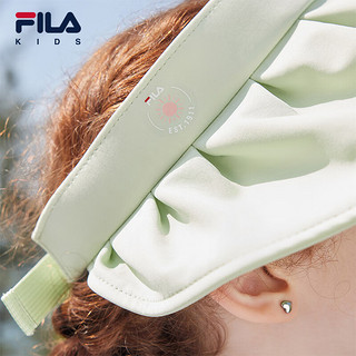 FILA【抗紫外线UPF50+】斐乐儿童帽子2024夏季女小童空顶帽防晒帽 浅芽绿-LG S