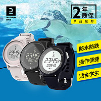 DECATHLON 迪卡侬 电子表女防水W500运动手表儿童闹钟青少年潮流桃粉色表盘-4128729