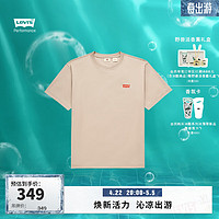 Levi's【此沙同款】李维斯24夏季男士针织休闲短袖T恤 杏色 001AW-0004 M