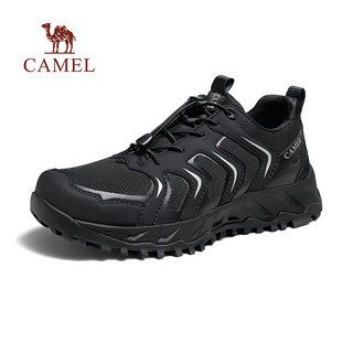骆驼（CAMEL）户外慢跑鞋2024夏季透气网面轻便舒适休闲鞋男 G14S090605 黑色 41