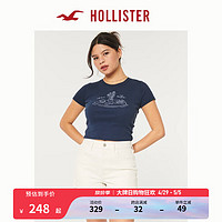 HOLLISTER24春夏辣妹宽松高腰白色牛仔妈咪短裤 女 358244-1 奶油色 000 (160/58A)