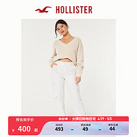 HOLLISTER24春夏高腰舒适修身条纹宽松工装裤 女 358526-1 棕黄色条纹 S (165/68A)标准版