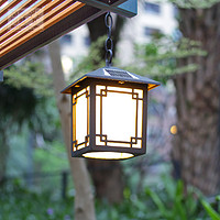 花园别墅灯具太阳能户外吊灯防水庭院灯室外凉亭走廊过道阳台灯阳光房葡萄架灯花架灯 一体太阳能(窗格)